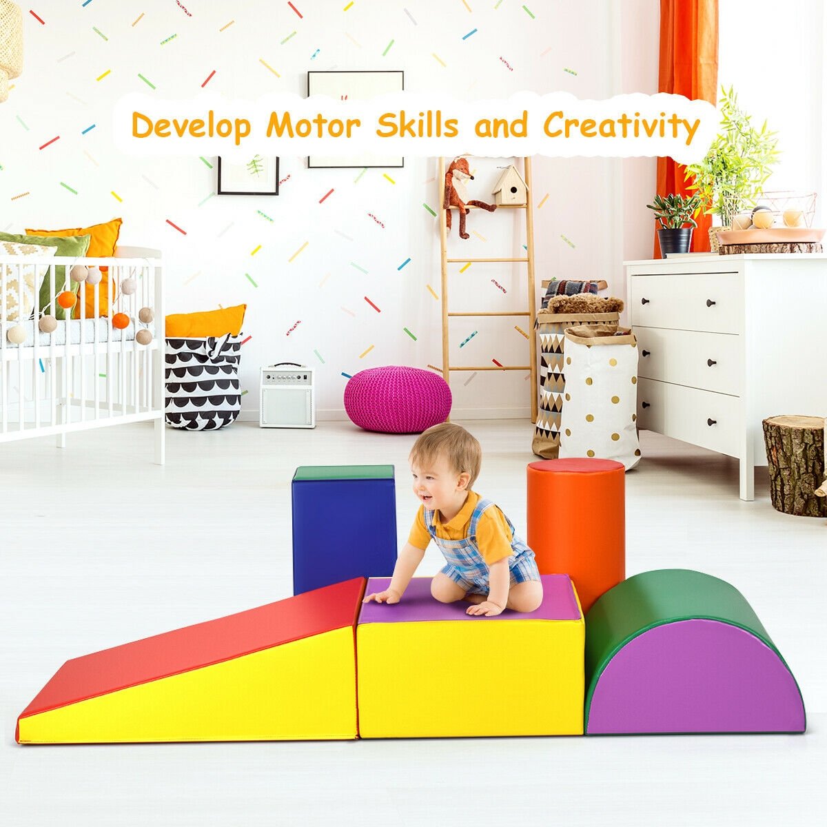 Crawl Climb Foam Shapes Playset Softzone Toy, Multicolor Climbers & Slides   at Gallery Canada