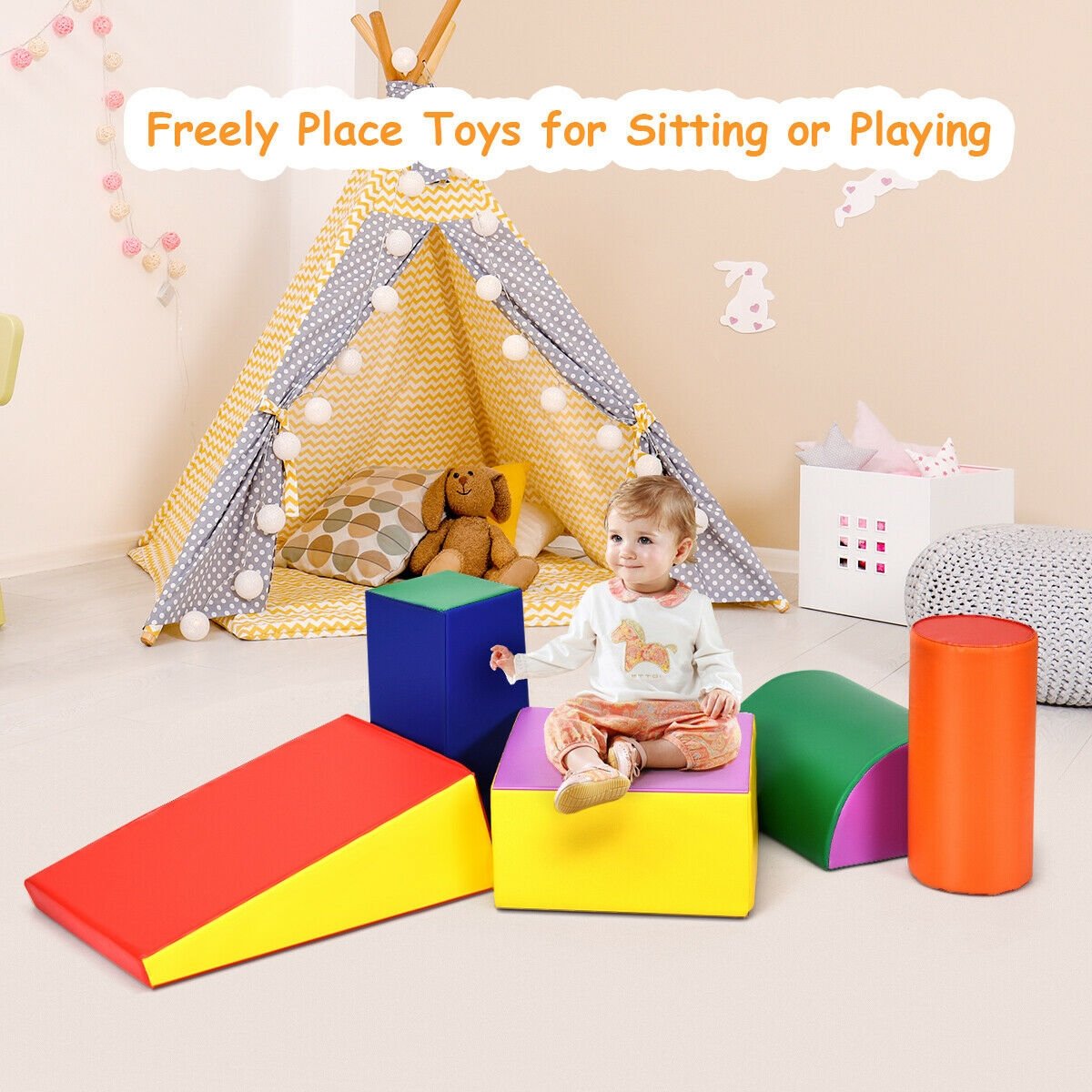 Crawl Climb Foam Shapes Playset Softzone Toy, Multicolor Climbers & Slides   at Gallery Canada