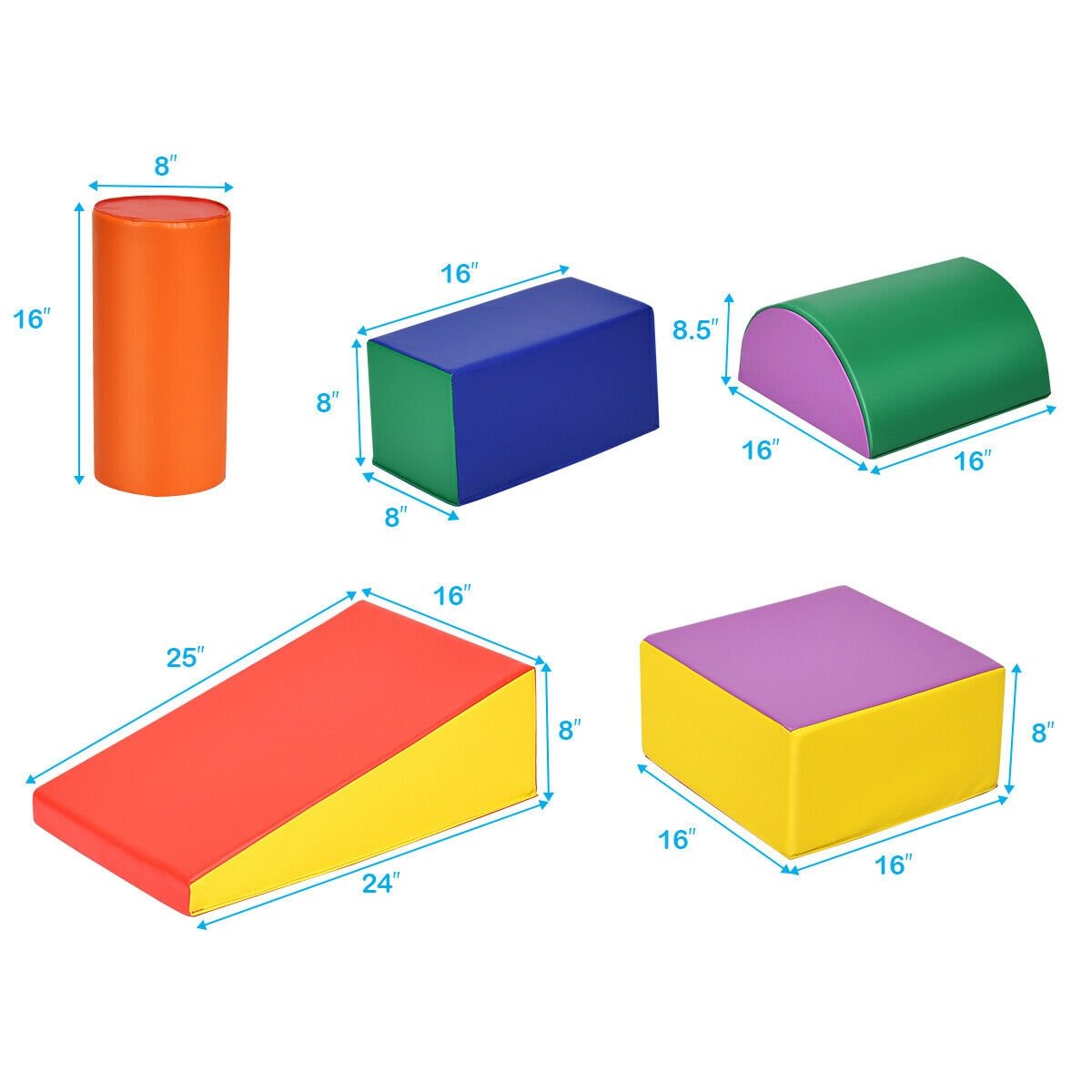 Crawl Climb Foam Shapes Playset Softzone Toy, Multicolor Climbers & Slides   at Gallery Canada