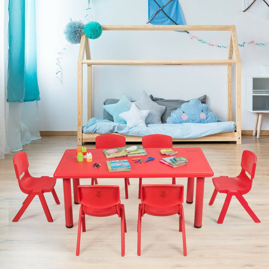 6-pack Kids Plastic Stackable Classroom Chairs, Red - Gallery Canada