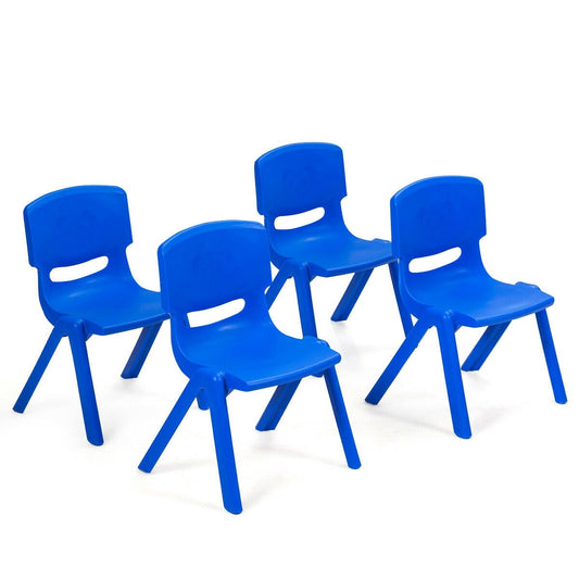 4-pack Kids Plastic Stackable Classroom Chairs, Blue - Gallery Canada