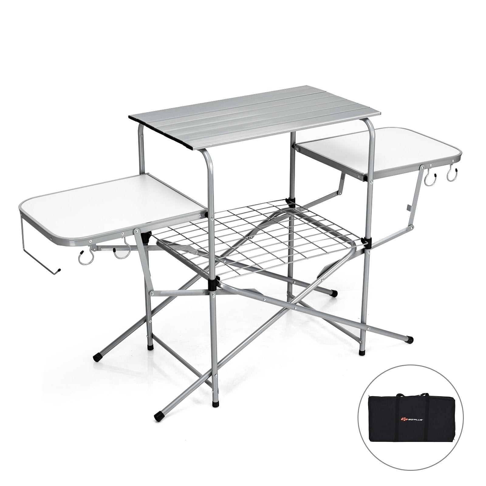 Foldable Outdoor BBQ Table Grilling Stand, Silver Camping Furniture   at Gallery Canada