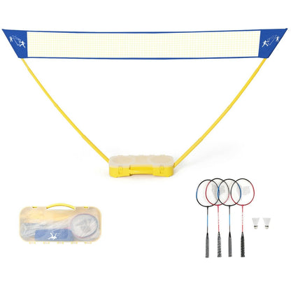 Portable Badminton Set Folding Tennis Badminton Volleyball Net, Yellow Sport Equipments   at Gallery Canada