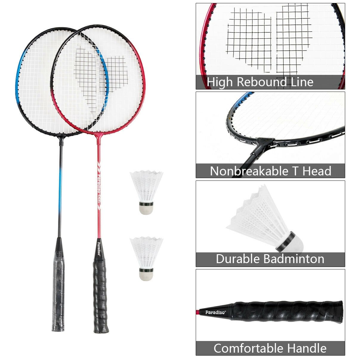 Portable Badminton Set Folding Tennis Badminton Volleyball Net, Yellow Sport Equipments   at Gallery Canada