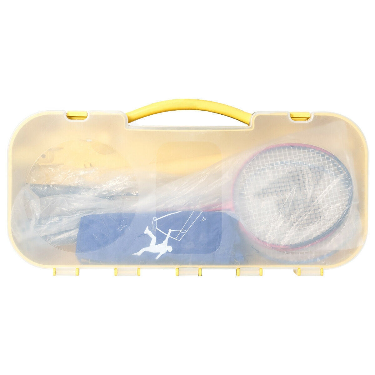 Portable Badminton Set Folding Tennis Badminton Volleyball Net, Yellow Sport Equipments at Gallery Canada
