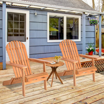 Eucalyptus Chair Foldable Outdoor Wood Lounger Chair, Natural Adirondack Chairs   at Gallery Canada