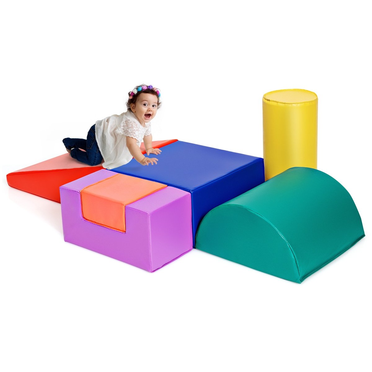 6 Piece Climb Crawl Play Set Indoor Kids  Toddler, Red Climbers & Slides   at Gallery Canada