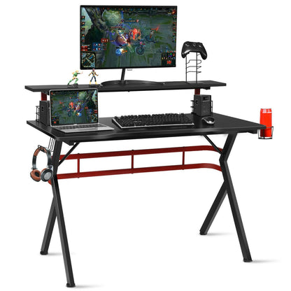 Gaming Computer Multifunctional Storage Desk, Black Gaming Desks   at Gallery Canada