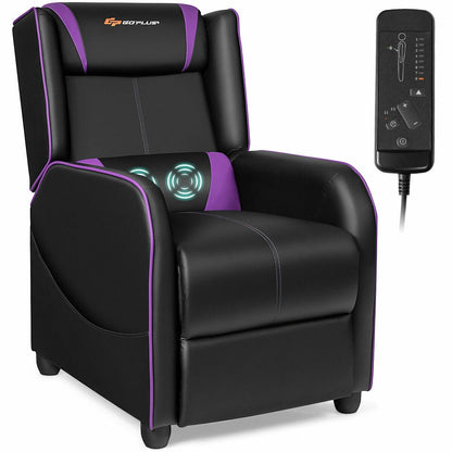 Home Massage Gaming Recliner Chair, Purple - Gallery Canada