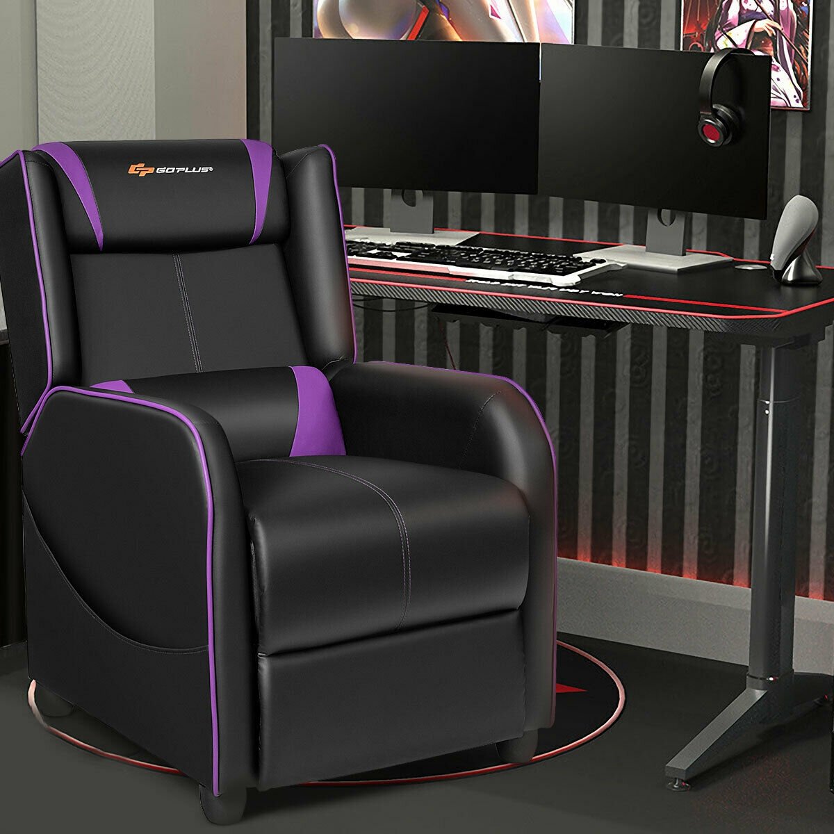 Home Massage Gaming Recliner Chair, Purple Gaming Chairs   at Gallery Canada