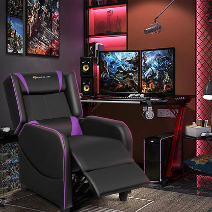 Home Massage Gaming Recliner Chair, Purple - Gallery Canada