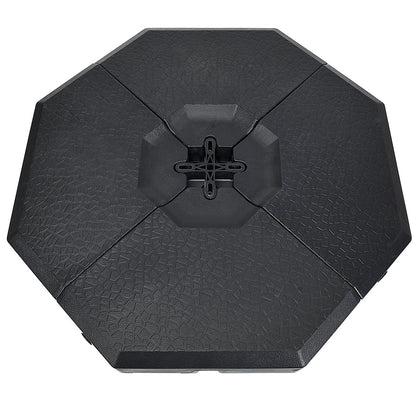 4 Pieces Patio Cantilever Offset Umbrella Weights Base Plate Set, Black Outdoor Umbrella Bases   at Gallery Canada