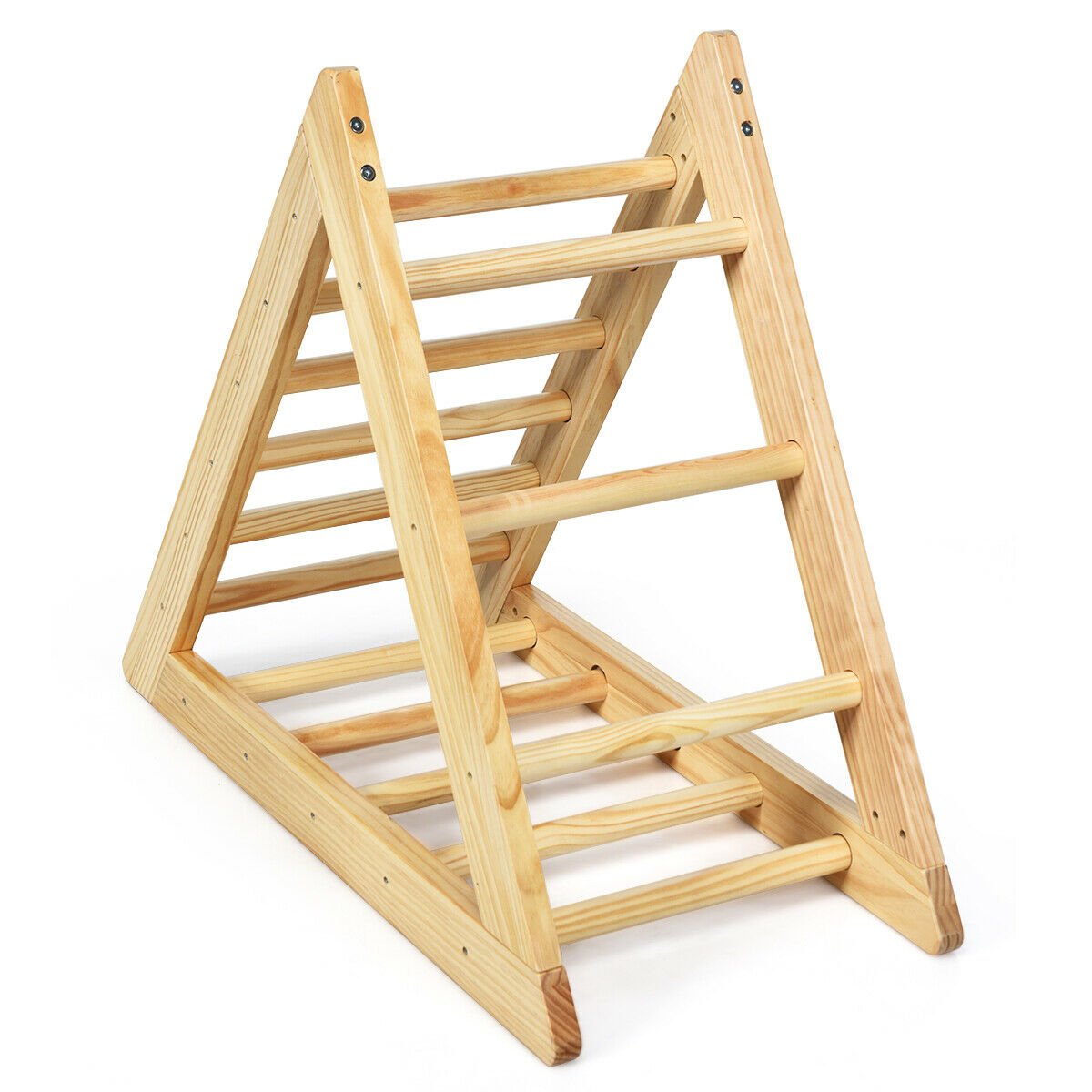 Wooden Triangle Climber for Toddler Step Training, Natural Climbers & Slides   at Gallery Canada