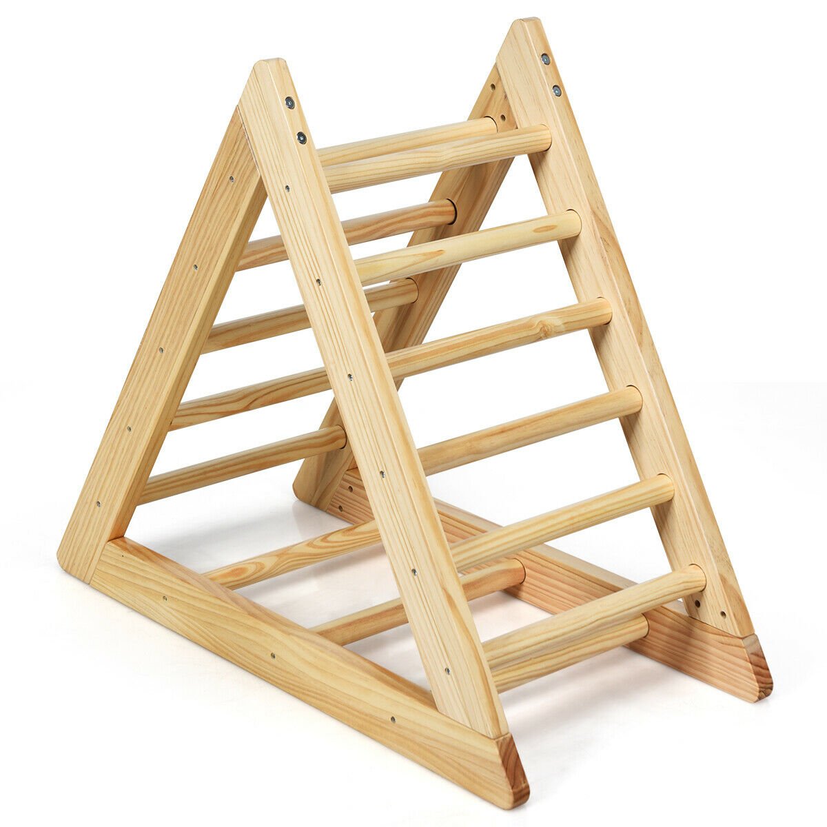 Wooden Triangle Climber for Toddler Step Training, Natural Climbers & Slides   at Gallery Canada