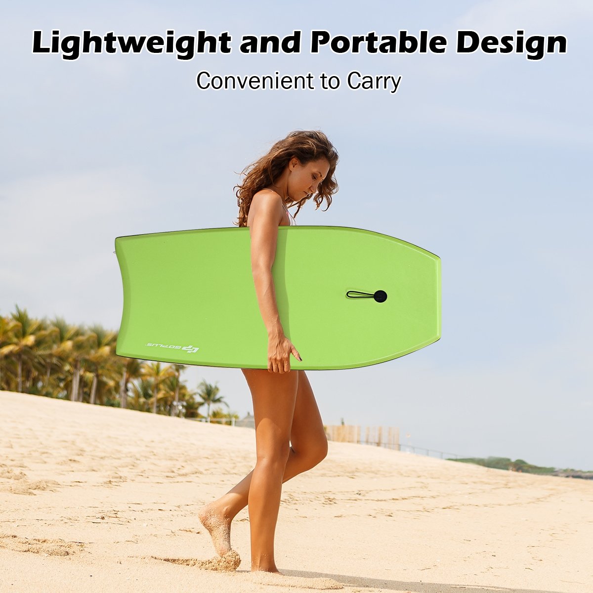 Super Surfing  Lightweight Bodyboard with Leash-L, Green Surfing   at Gallery Canada