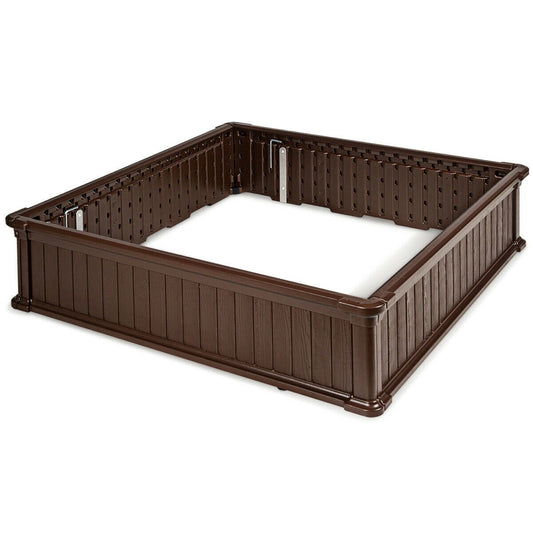 48 Inch Raised Garden Bed Planter for Flower Vegetables Patio, Brown - Gallery Canada