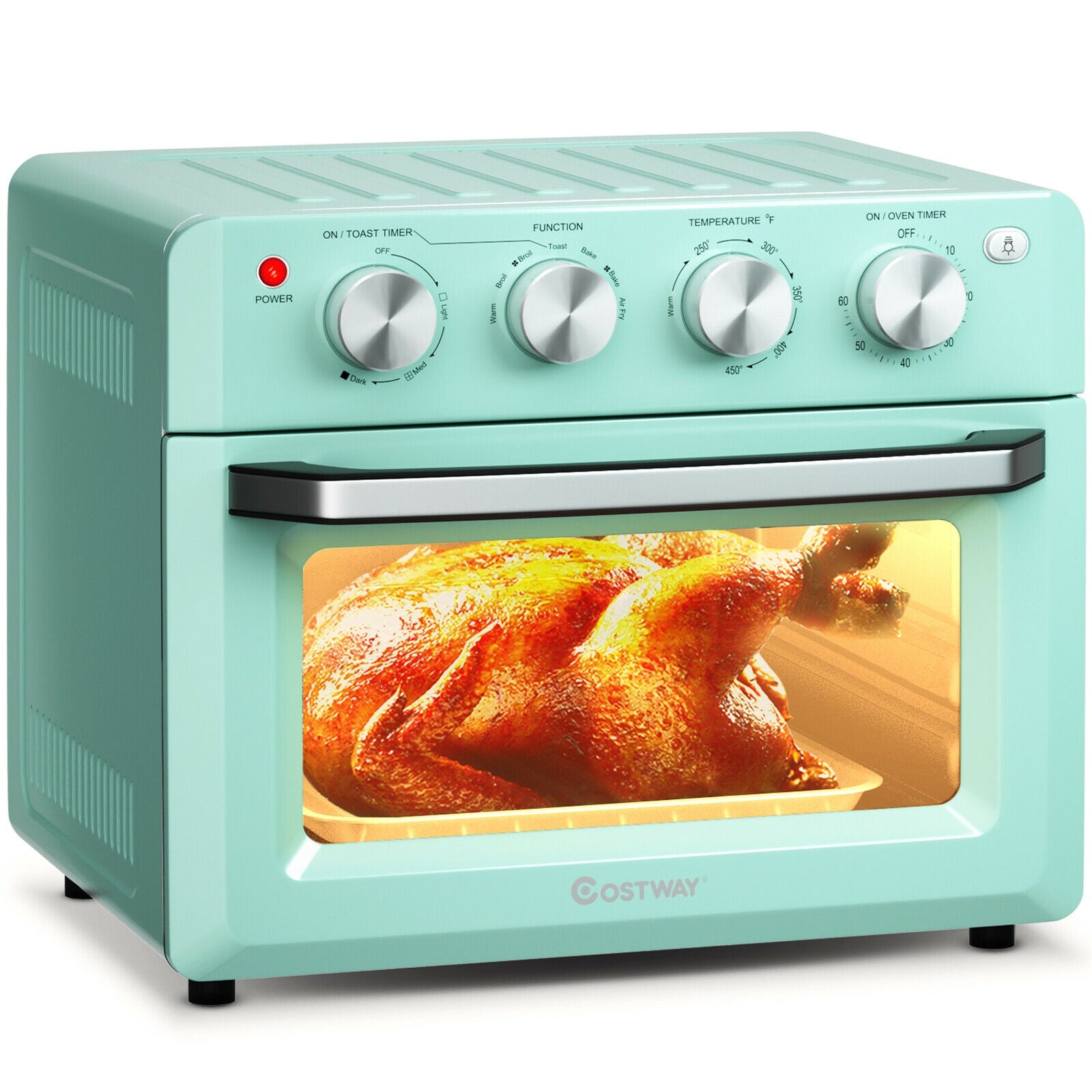 19 Qt Dehydrate Convection Air Fryer Toaster Oven with 5 Accessories, Green Toaster Ovens at Gallery Canada