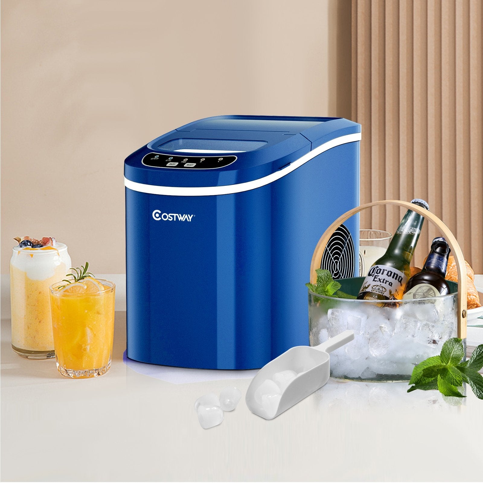 Mini Portable Compact Electric Ice Maker Machine, Navy Ice Makers   at Gallery Canada