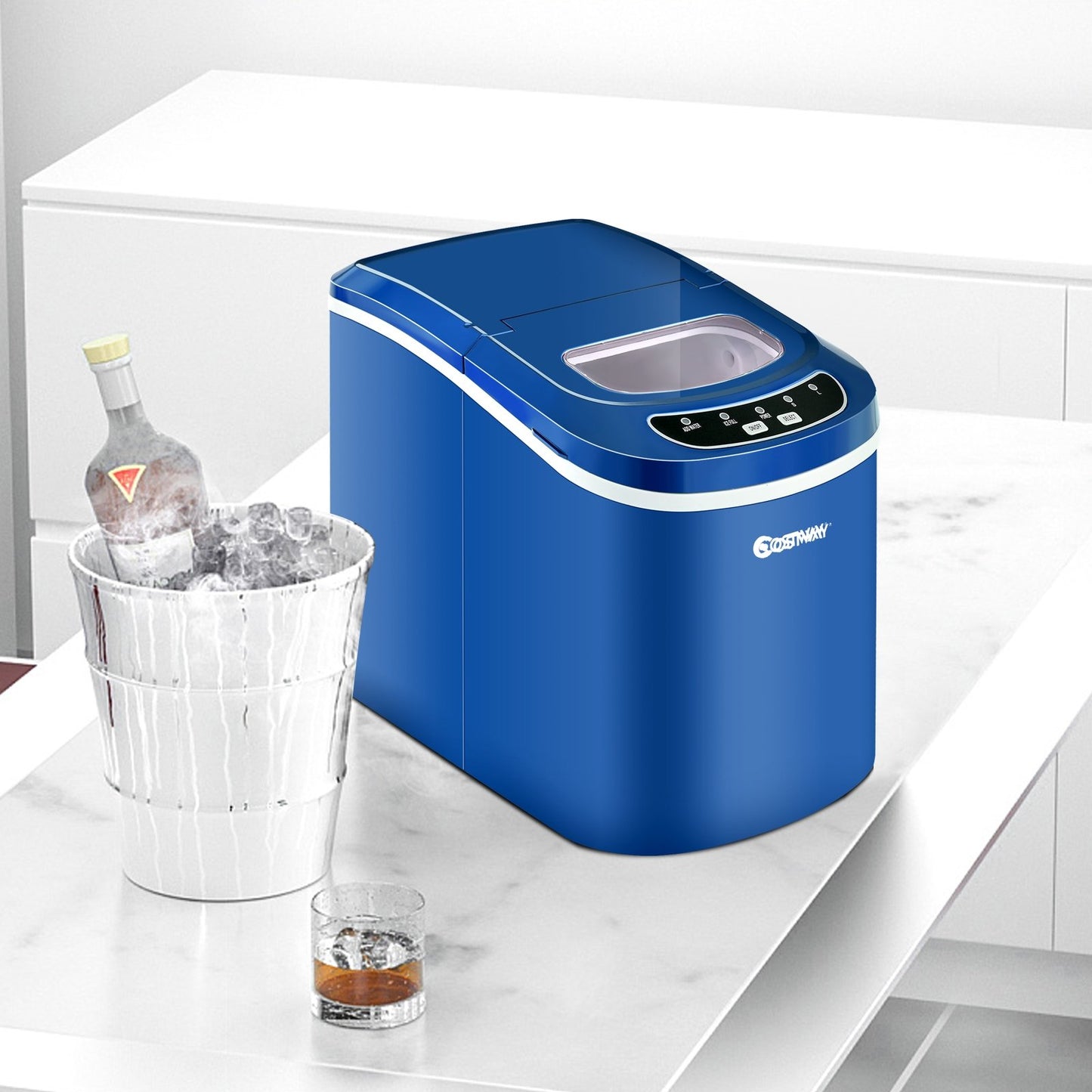 Mini Portable Compact Electric Ice Maker Machine, Navy Ice Makers   at Gallery Canada