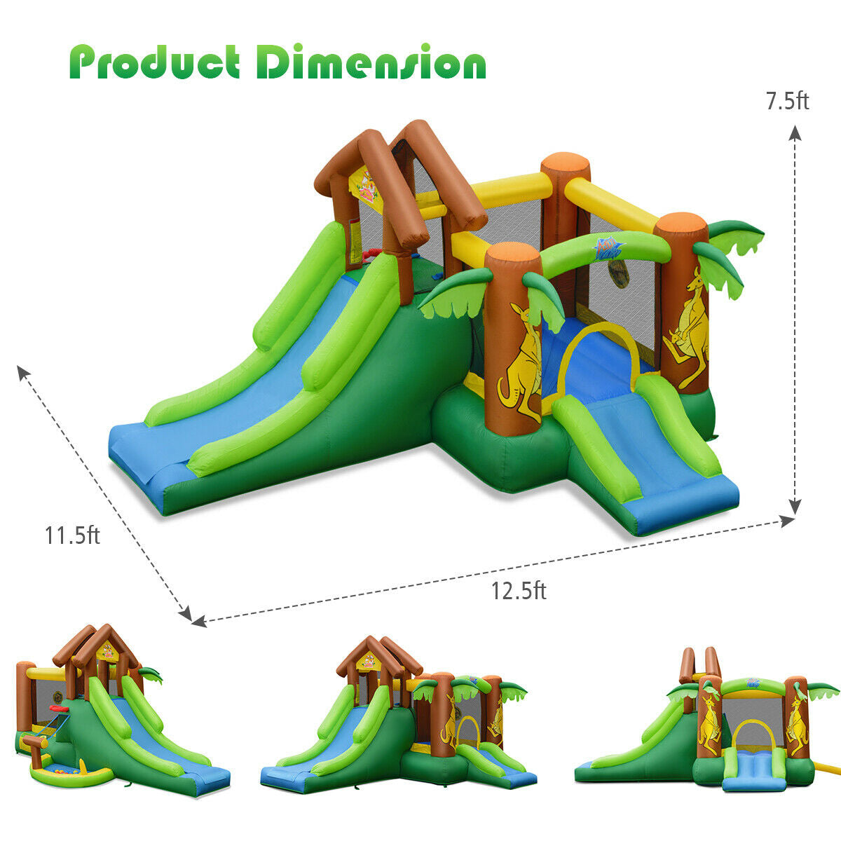 Kids Inflatable Jungle Bounce House Castle including Bag without Blower Bounce House at Gallery Canada