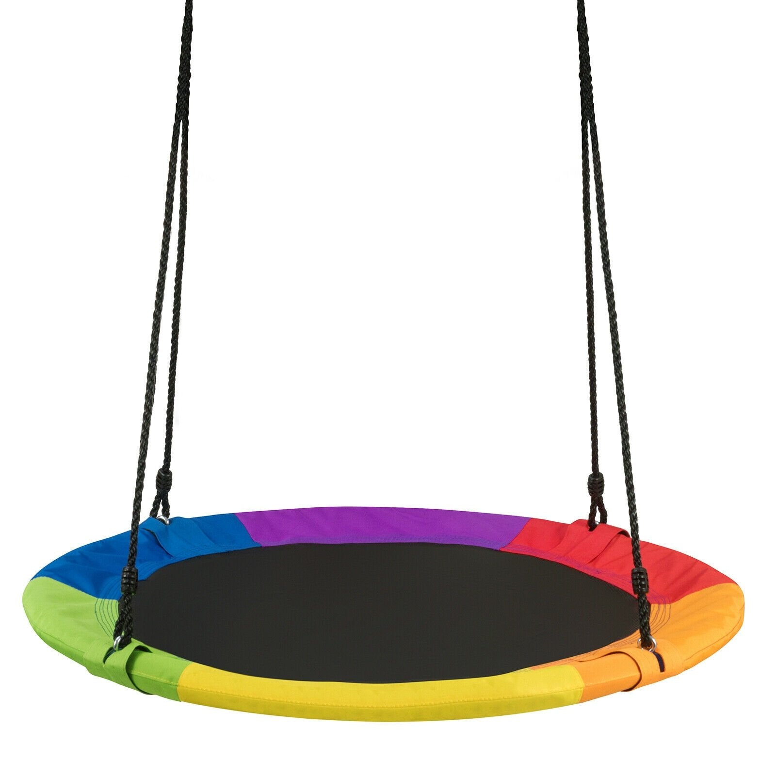 40 Inch 770 lbs Flying Saucer Tree Swing Kids Gift with 2 Tree Hanging Straps, Multicolor Swing & Playsets   at Gallery Canada