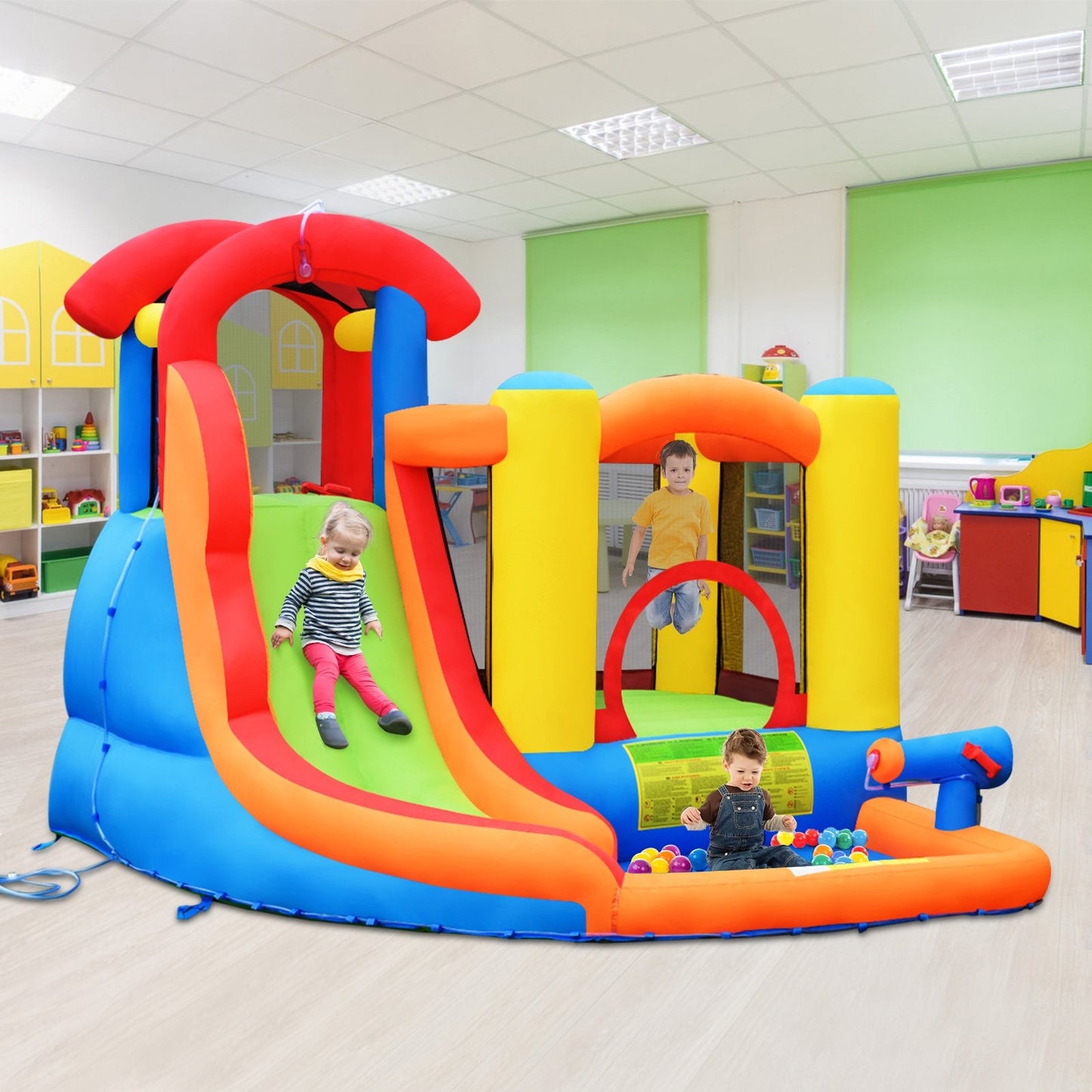 Inflatable Water Slide Bounce House with Pool and Cannon Without Blower Bounce House   at Gallery Canada