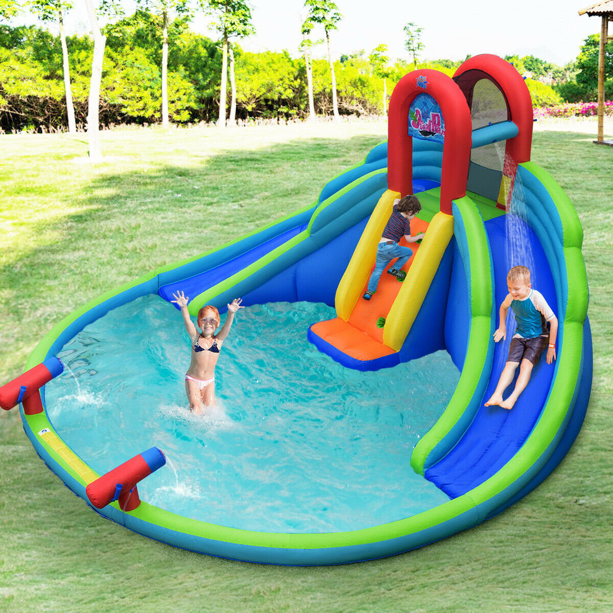 Kids Inflatable Water Slide Bounce House with Carrying Bag Without Blower Bounce House   at Gallery Canada