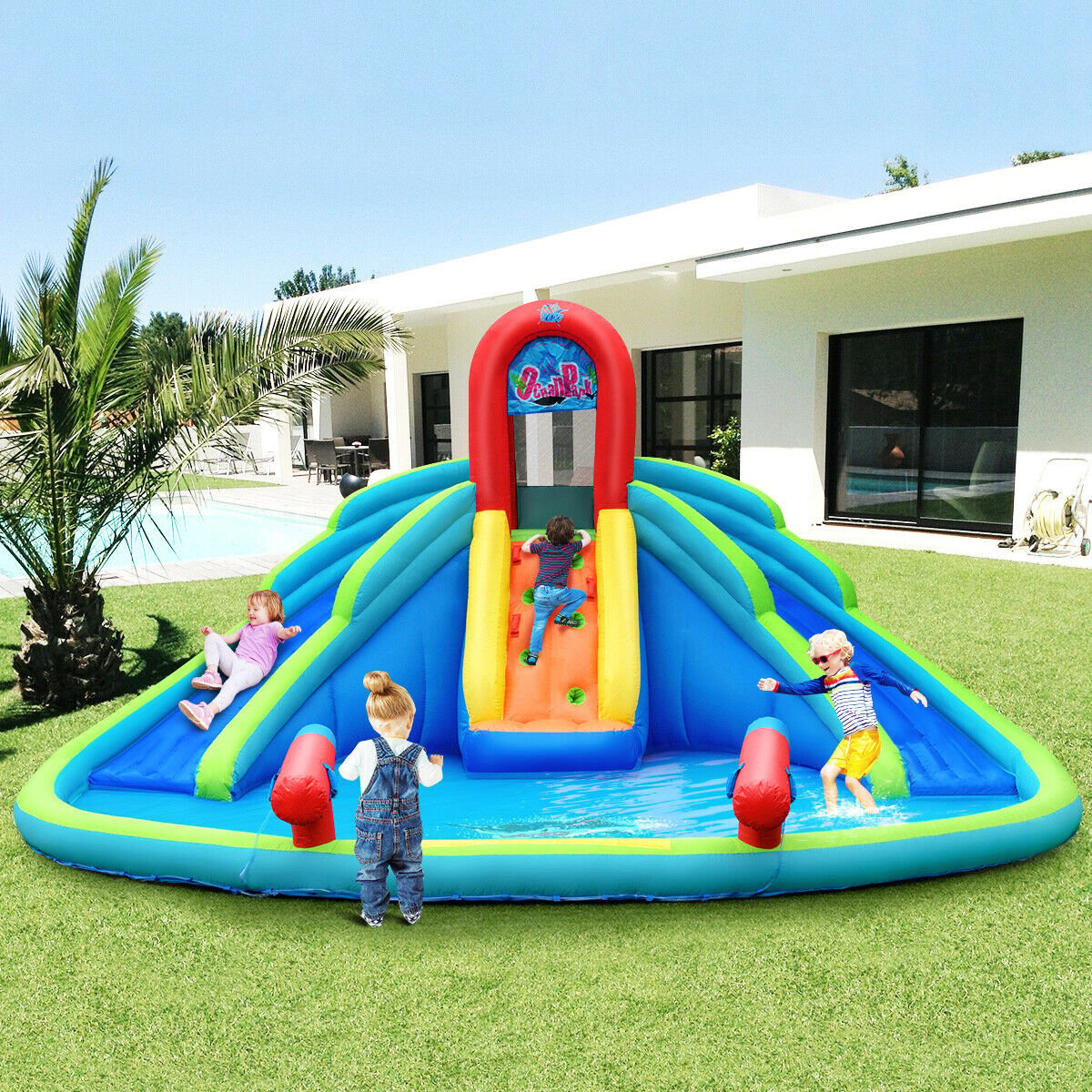 Kids Inflatable Water Slide Bounce House with Carrying Bag Without Blower Bounce House   at Gallery Canada