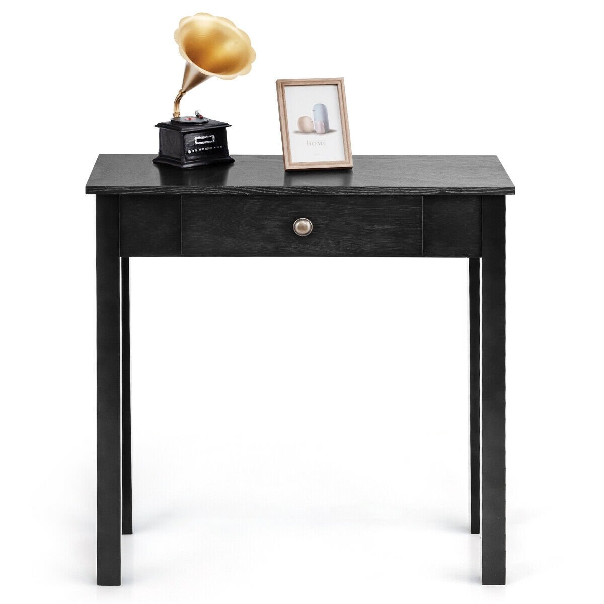 Small Space Console Table with Drawer for Living Room Bathroom Hallway, Black Console Tables   at Gallery Canada