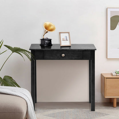 Small Space Console Table with Drawer for Living Room Bathroom Hallway, Black Console Tables   at Gallery Canada