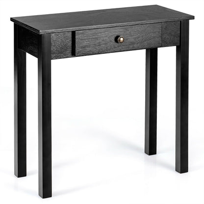 Small Space Console Table with Drawer for Living Room Bathroom Hallway, Black Console Tables   at Gallery Canada