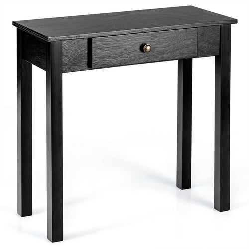 Small Space Console Table with Drawer for Living Room Bathroom Hallway, Black