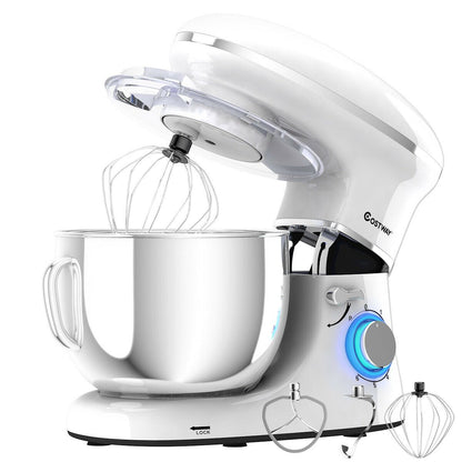 6.3 Quart Tilt-Head Food Stand Mixer 6 Speed 660W, White - Gallery Canada