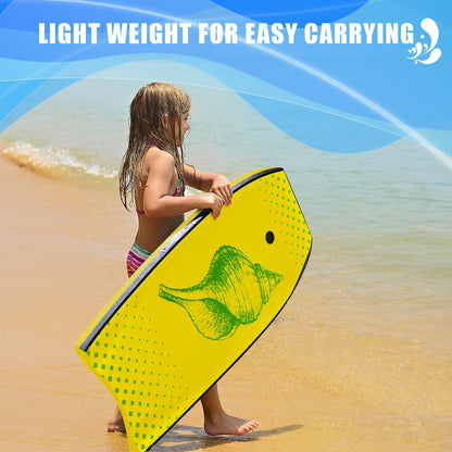 Super Lightweight Surfing Bodyboard-L, Yellow - Gallery Canada