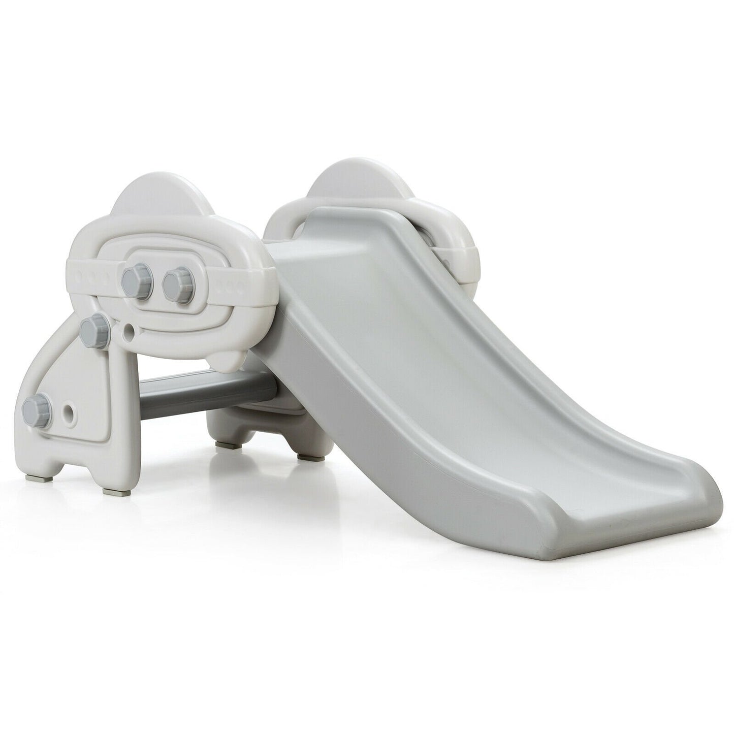 Freestanding Baby Mini Play Climber Slide Set with HDPE anf Anti-Slip Foot Pads, Gray - Gallery Canada