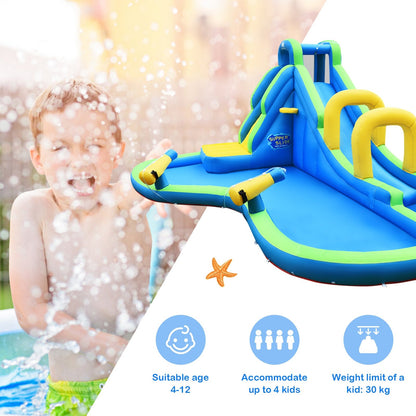 Inflatable Water Slide Kids Bounce House with Water Cannons and Hose Without Blower Bounce House   at Gallery Canada