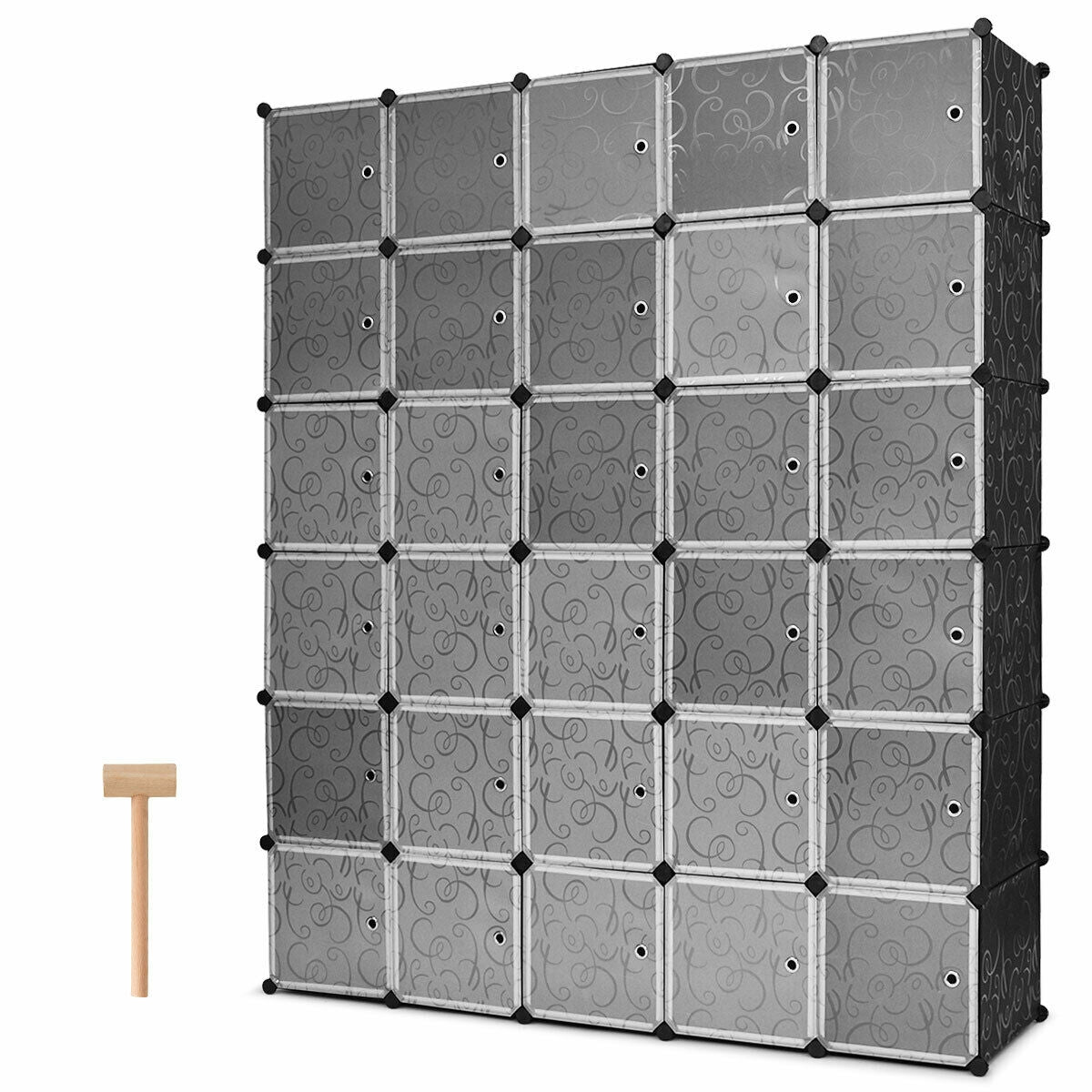 DIY 30 Cube Portable Closet Clothes Wardrobe Cabinet, Transparent Clothing & Closet Storage at Gallery Canada