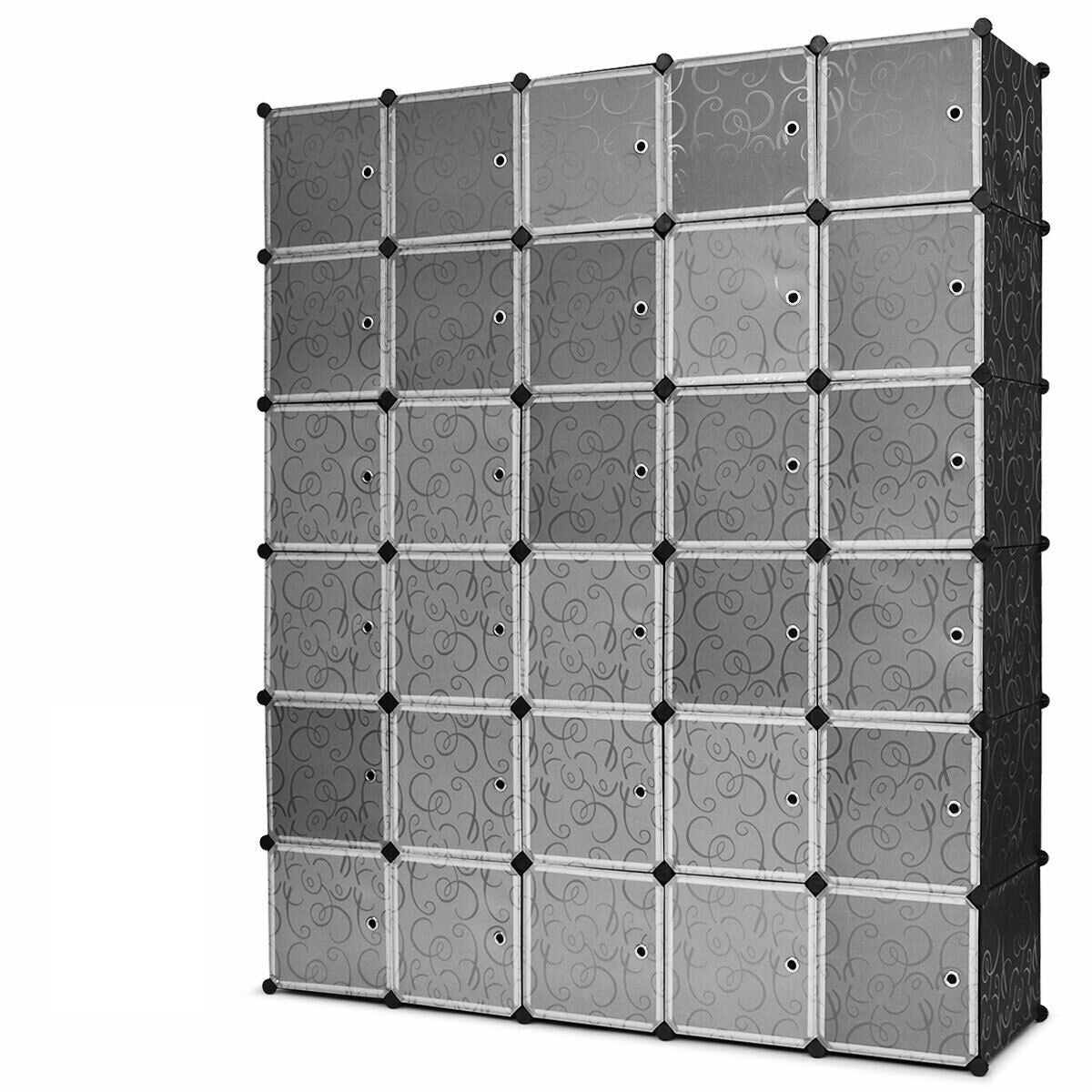 DIY 30 Cube Portable Closet Clothes Wardrobe Cabinet, Transparent Clothing & Closet Storage at Gallery Canada