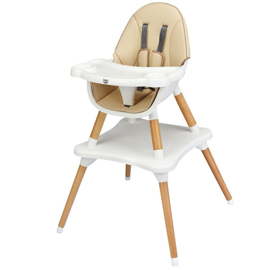 5-in-1 Baby Wooden Convertible High Chair , Beige High Chairs   at Gallery Canada