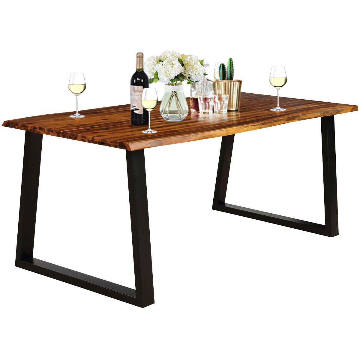 Rectangular Acacia Wood Dining Table, Brown Dining Tables   at Gallery Canada