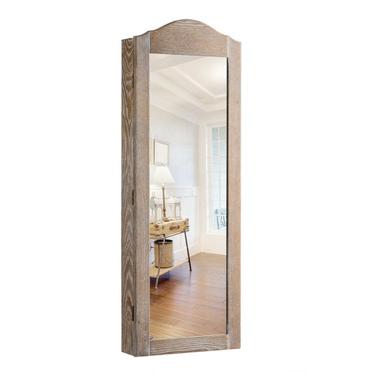 Wall/Door Mounted Jewelry Armoire Cabinet with Mirror, Brown Jewelry Armoires   at Gallery Canada