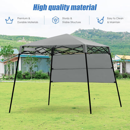 7 x 7 Feet Sland Adjustable Portable Canopy Tent with Backpack, Gray Canopies   at Gallery Canada