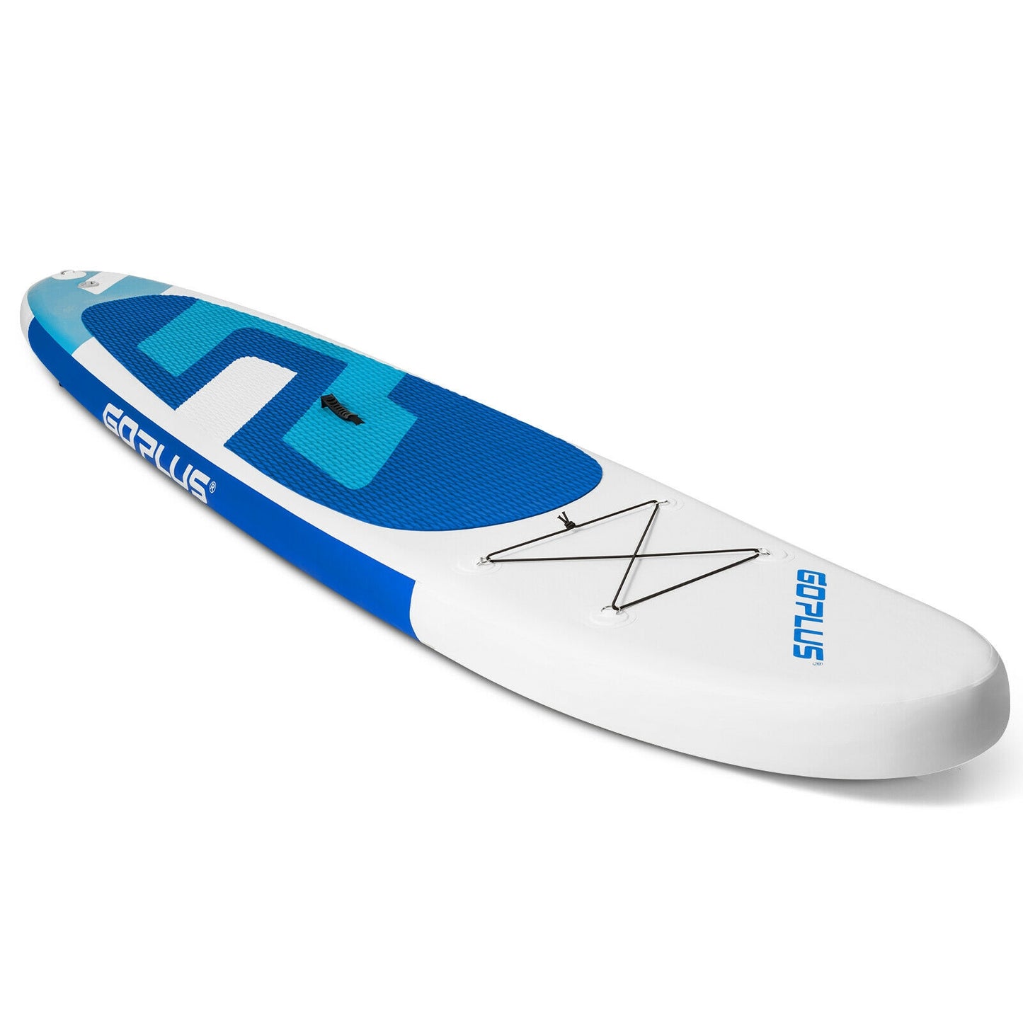 11 Feet Inflatable Stand Up Paddle Board with Aluminum Paddle, Blue Surfing   at Gallery Canada