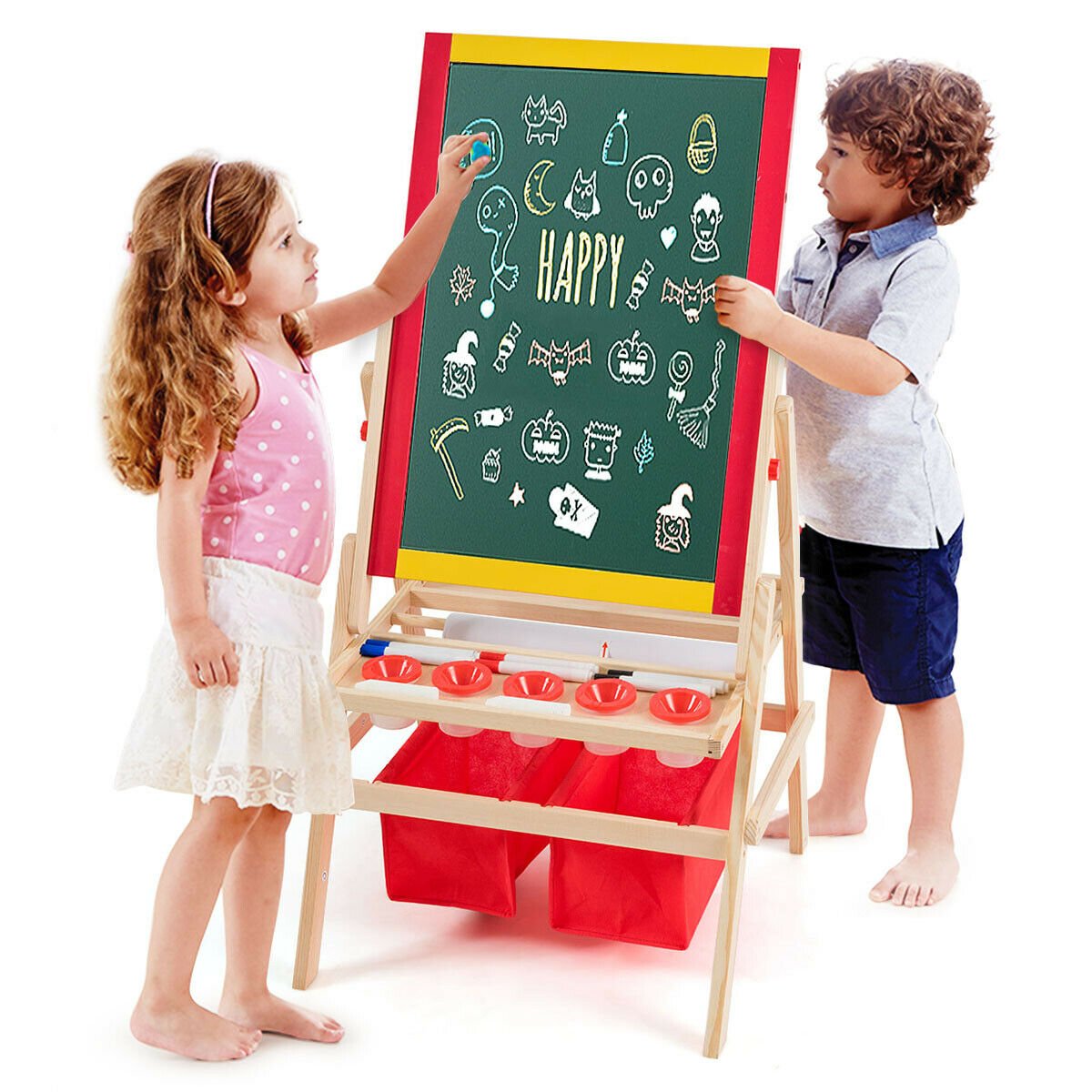 Flip-Over Double-Sided Kids Art Easel, Multicolor Art Easels   at Gallery Canada