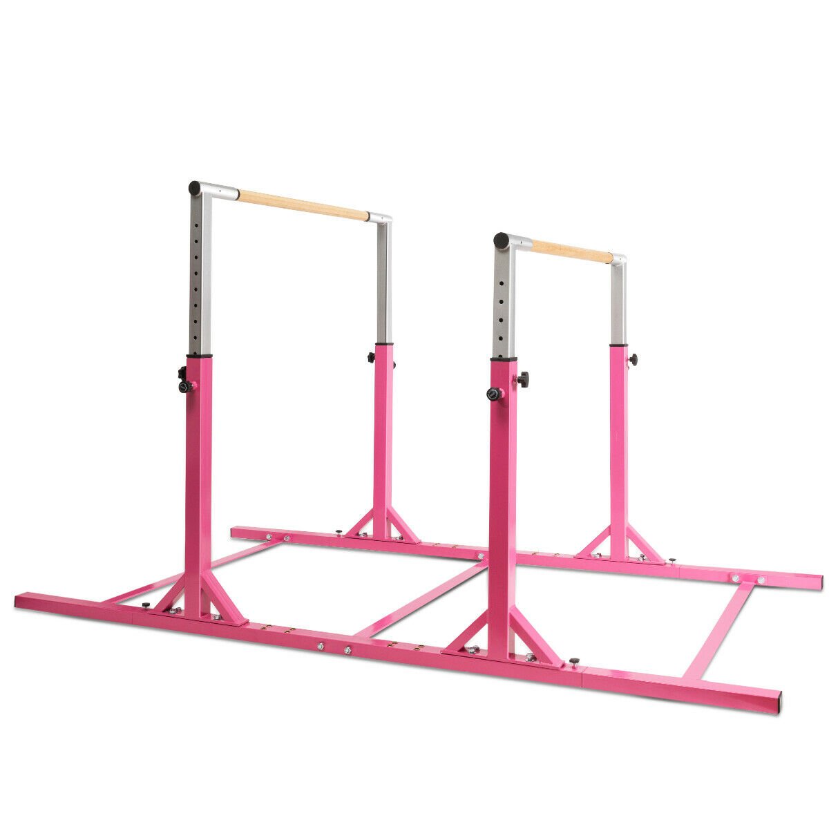 Kids Double Horizontal Bars Gymnastic Training Parallel Bars Adjustable, Pink Toy Sports   at Gallery Canada