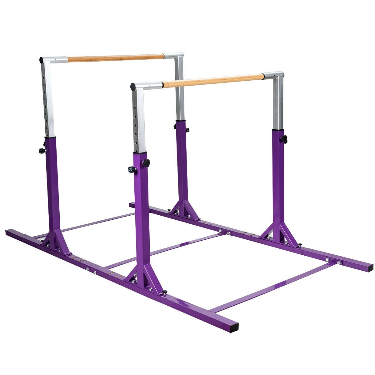 Kids Double Horizontal Bars Gymnastic Training Parallel Bars Adjustable, Purple Toy Sports   at Gallery Canada