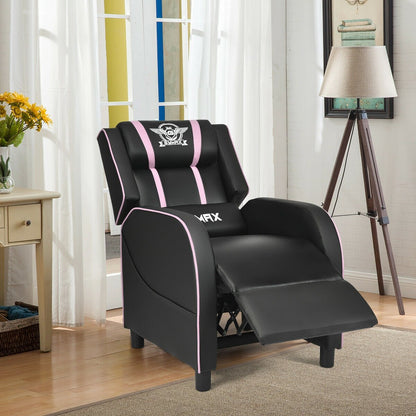 Massage Racing Gaming Single Recliner Chair, Pink Gaming Chairs   at Gallery Canada