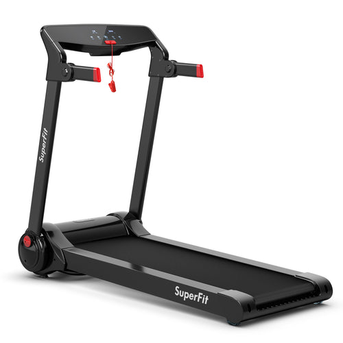 3HP Folding Electric Treadmill Running Machine, Red
