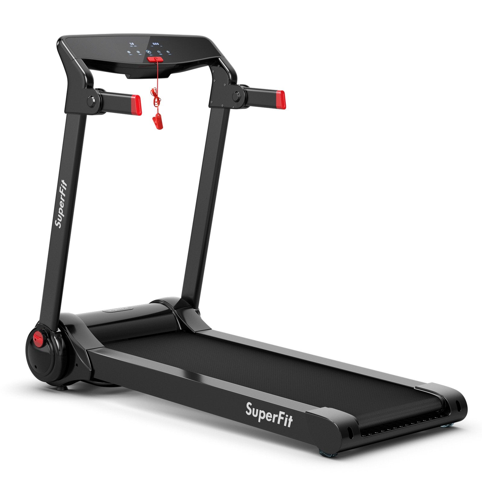 3HP Folding Electric Treadmill Running Machine, Red Treadmills Red at Gallery Canada