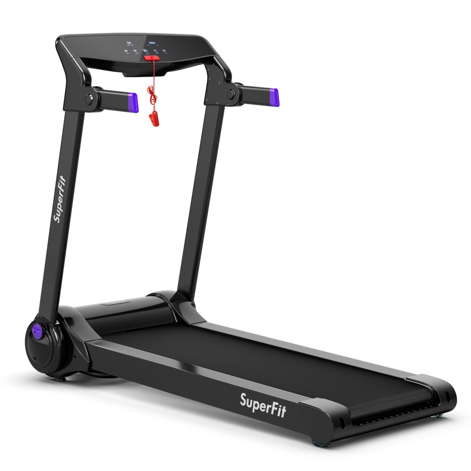 3HP Folding Electric Treadmill Running Machine, Purple Treadmills Purple at Gallery Canada